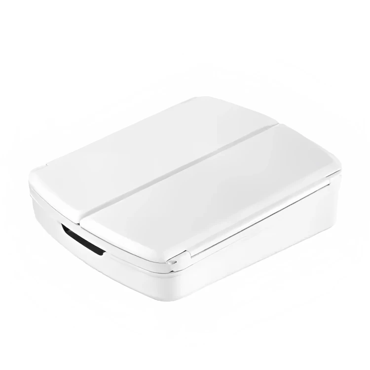 منظم مكياج بمرآة - أبيض